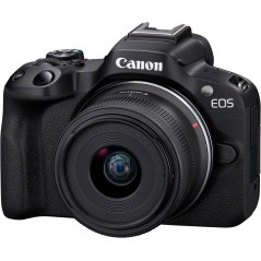 Canon EOS R50 + RF-S 18-45mm F4.5-6.3 IS STM - Powerful Compact Camera for Stunning Photography - Black